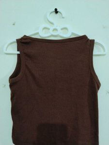 Brown Los Angeles Graphic Tank Top