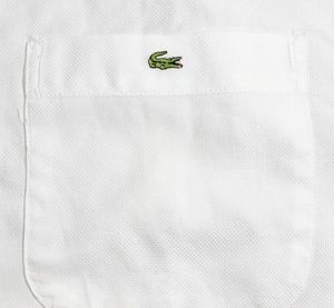 Authentic Lacoste White Button-Down Shirt