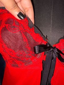 Stunning Red Lace Babydoll Lingerie