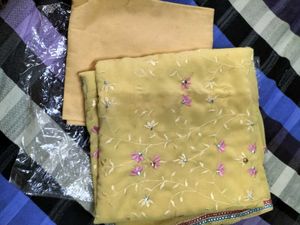 yellow saree