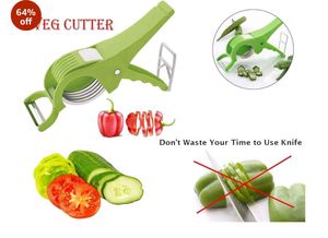 2-in-1 Vegetable Cutter &amp; Peeler