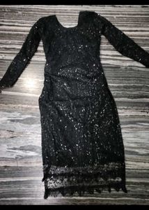 Elegant Black Sequined Kurta