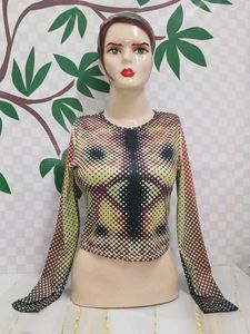(200)Patterned Long Sleeve Top