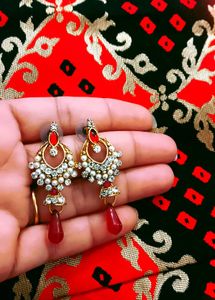 Red &amp; Gold Patterned lehnga