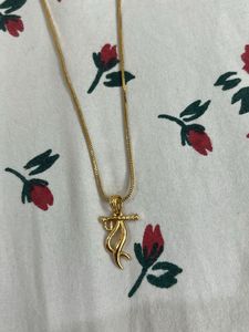 Elegant Gold Chain with Krishna Pendant
