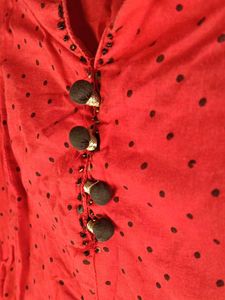 Maroon Polka Dot Kurta