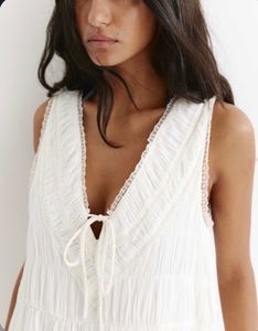 Vintage White Ruffle Babydoll Dress
