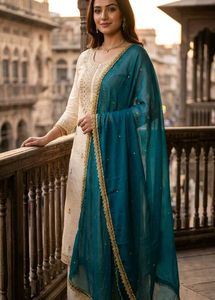 Vantage dupatta with Gold Embellishments