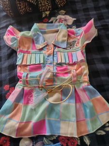 Colorful Plaid Girls' Dress