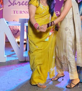 Elegant Yellow Embroidered Saree
