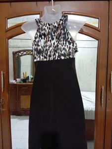 Animal Print Ruffle Dress