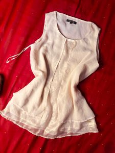 Elle Sleeveless Cream Top