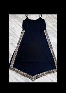 Elegant Black Embroidered Gown