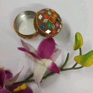Blue Beaded Kumkum//Trinket Boxes (6 pcs)