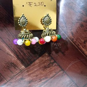 Multi Colour Jhumka Earrings