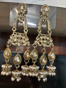 Elegant Dangle Earrings with Pearls