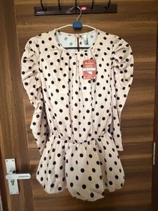 Chic Polka Dot Peplum Top