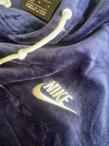 Nike Blue Velour Hooded Dress