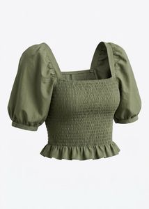 Olive green crop top