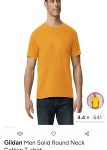 Gildan Men's Yellow T-Shirt