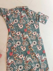 Floral Print Button-Up Midi Dress