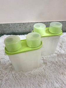 Set of 2 clear storage containers