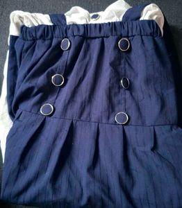 Women's Navy Blue Suspender Dress