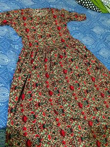 Vibrant Floral Print Maxi Dress