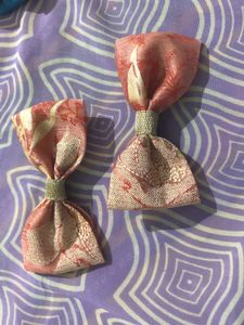 Set of 2 Pink Floral Hair Bows