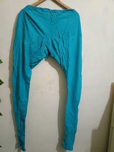 Beautiful Turquoise Kurta Set with Gold Border