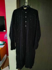 Men Elegant Black Kurta