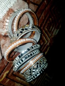 Sparkling Stackable Bangles Set 10