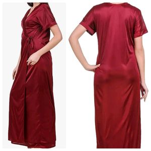 MAROON nighty Set