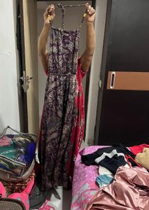 beaded halter neck long dress