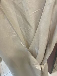 Soft linen wraparound dress