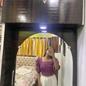 Stylish Smocked Crop Top