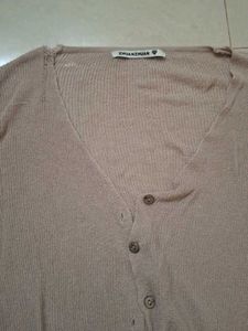 Cream Button-Up Cardigan