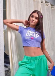 Cute Moon Child Graphic Crop Top