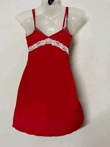 VICTORIA'S BRANDED Sexy Red Lace Trim Nightdress