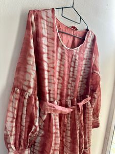 (Juniper) Coral Maxi Dress with Tie Waist
