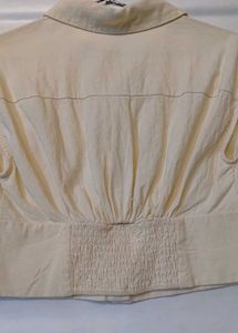 Chic Cream Button-Up Top