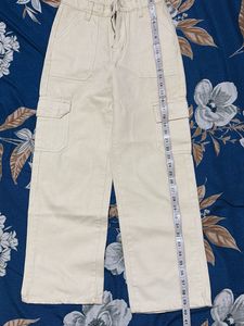 Cream Cargo Pants