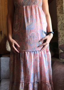 Price Drop For Floral Maxi dress With Tie Up Details