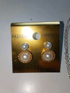 Heart Pendant Necklace &amp; earring combo