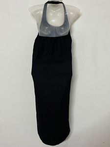 Pintresty Classic Black Halter Neck Maxi Dress