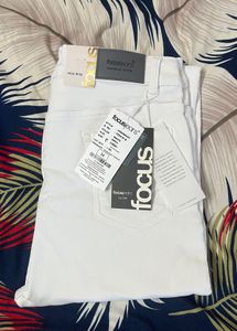 Focus Jeans White High Rise Denim