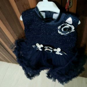 Sparkly Navy Blue Party Dress