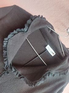 Black Net Woolen Top ❤️