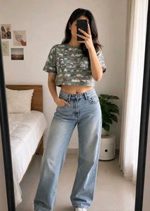 Grey  Crop Top XL