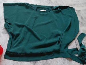 Elegant Teal Flowy Top combo offer